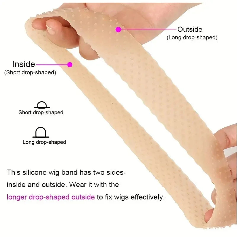 1 piece per package silicone elastic wig grip headband sport yoga sweatproof non slip silicone headband