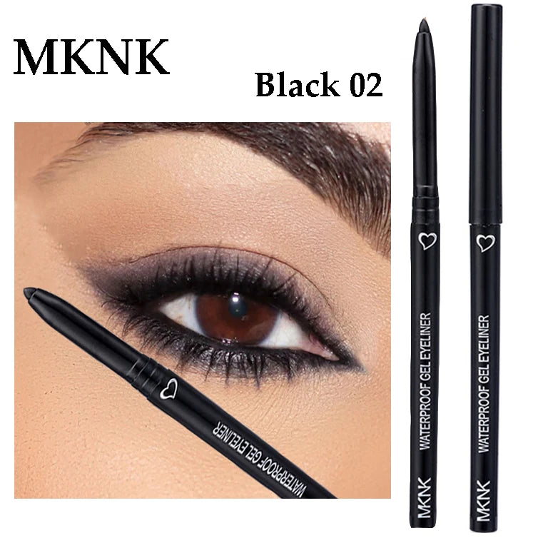 Waterproof Eyeliner Pen Smooth Matte Black Brown Gel Eye Liner Pen Quick-drying Long Lasting Pencil Not Blooming Eye Makeup