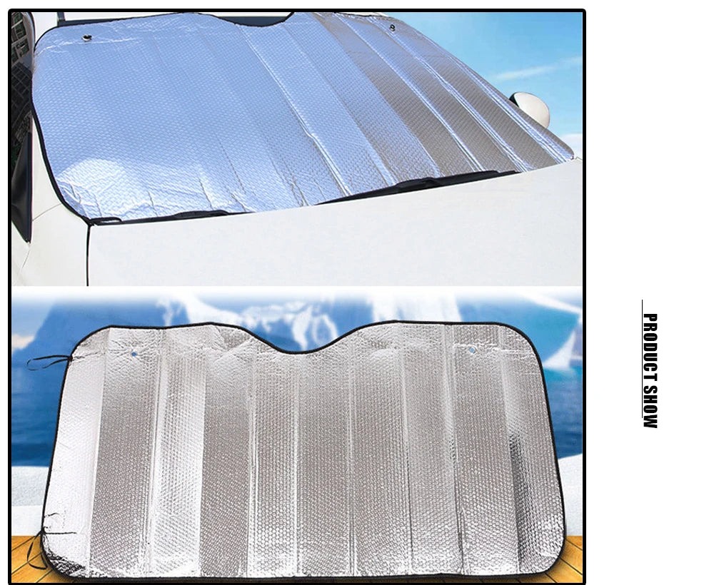 140x70CM Car Window Sun Shade Windshield Snow Ice Anti-UV Protection Front Rear Windshield Block Cover Visor Auto Accessories