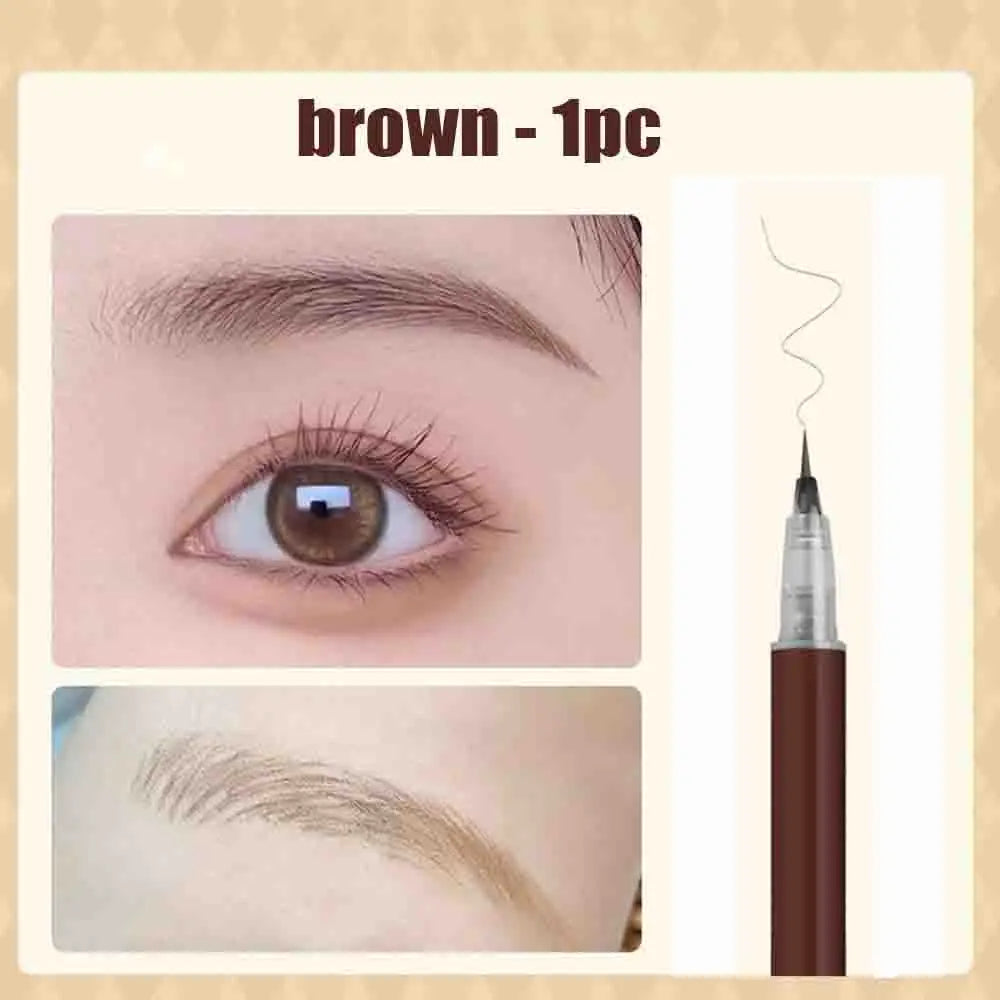 1/2 PCS 0.01MM Ultra Thin Head Liquid Eyebrow Pencil Waterproof Eyebrow Tattoo Pen Sweat-proof Easy To Color Eye Makeup Tools
