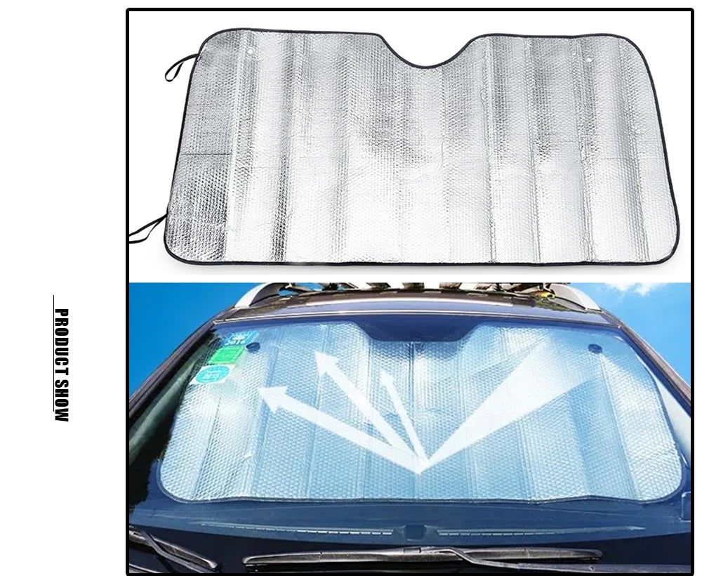 140x70CM Car Window Sun Shade Windshield Snow Ice Anti-UV Protection Front Rear Windshield Block Cover Visor Auto Accessories