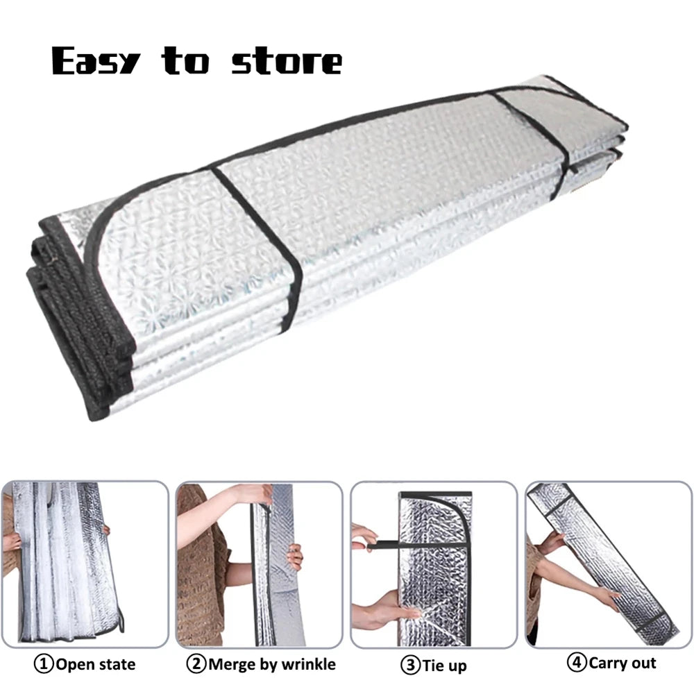140x70CM Car Window Sun Shade Windshield Snow Ice Anti-UV Protection Front Rear Windshield Block Cover Visor Auto Accessories