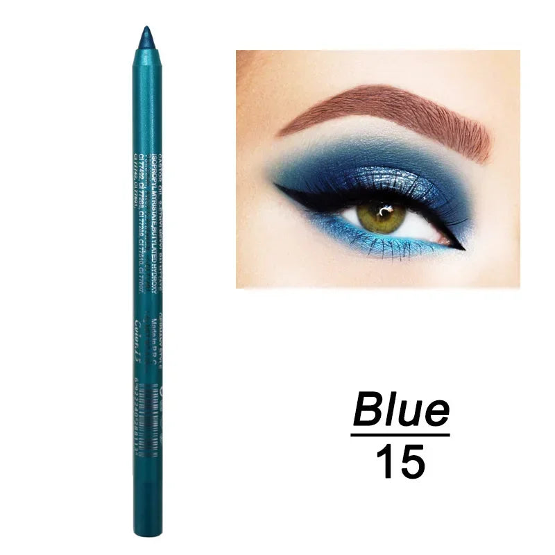 6 Colors Long-lasting Eye Liner Pencil Waterproof Pigment Blue Brown Black Eyeiner Pen Women Fashion Color Eye Makeup Cosmetic