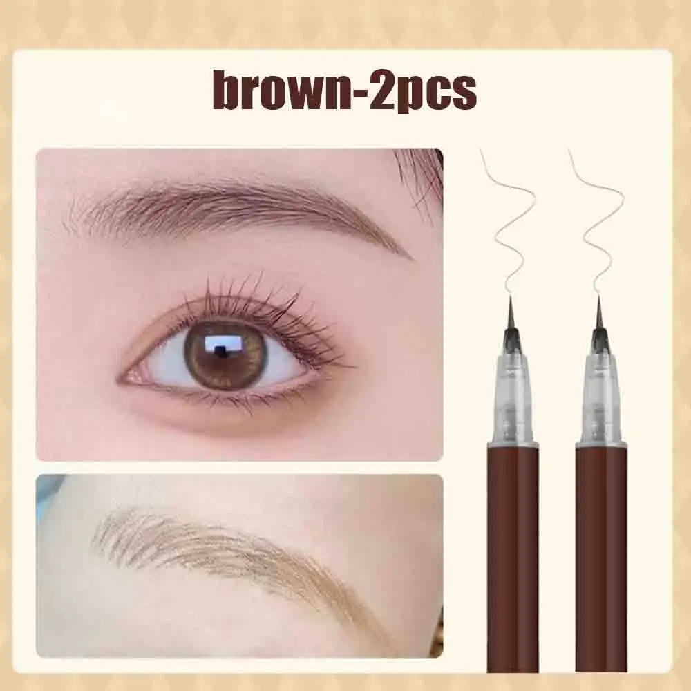 1/2 PCS 0.01MM Ultra Thin Head Liquid Eyebrow Pencil Waterproof Eyebrow Tattoo Pen Sweat-proof Easy To Color Eye Makeup Tools