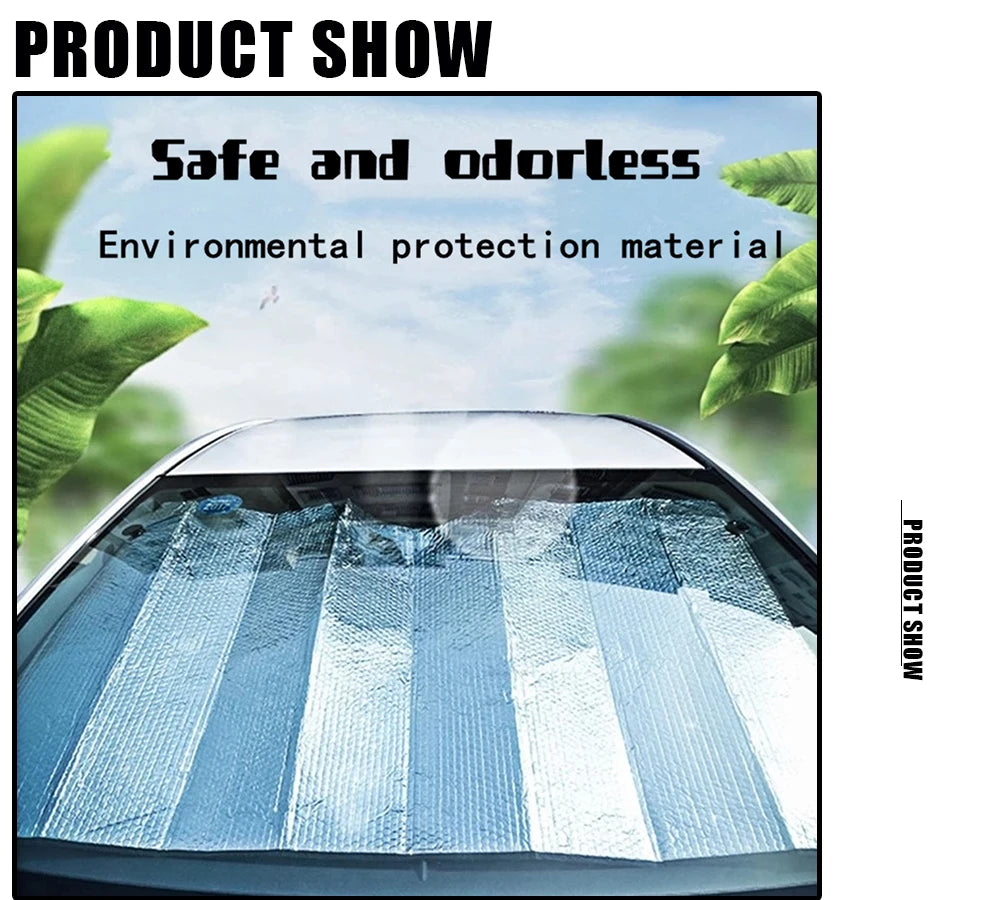 140x70CM Car Window Sun Shade Windshield Snow Ice Anti-UV Protection Front Rear Windshield Block Cover Visor Auto Accessories