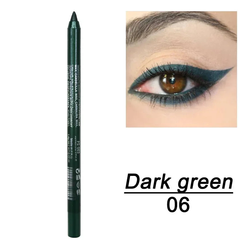 6 Colors Long-lasting Eye Liner Pencil Waterproof Pigment Blue Brown Black Eyeiner Pen Women Fashion Color Eye Makeup Cosmetic