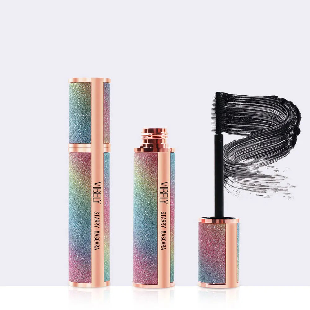 4D Brilliant Starry Sky Black Mascara Slim, Thick, Curled, Waterproof, Long lasting, Non Staying Mascara