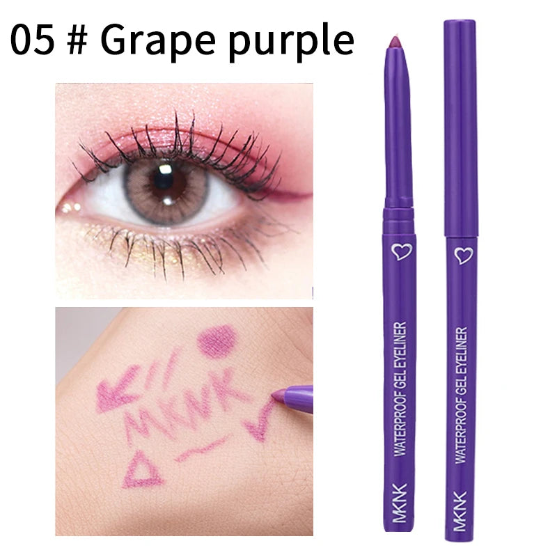 Waterproof Eyeliner Pen Smooth Matte Black Brown Gel Eye Liner Pen Quick-drying Long Lasting Pencil Not Blooming Eye Makeup