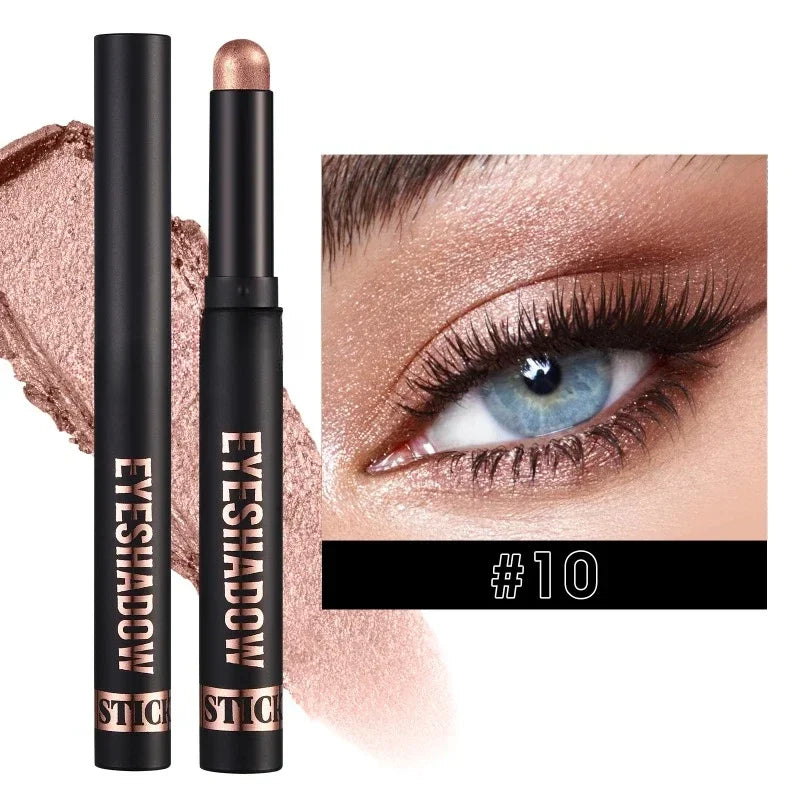 1PC Waterproof Pearlescent Eyeshadow Pencil Stick 6 Colors Lasting Glitter Shimmer Eye Shadow Highlighter Pen Eyes Makeup Tools