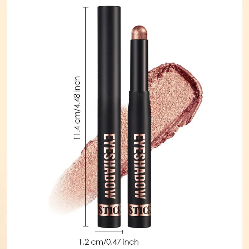1PC Waterproof Pearlescent Eyeshadow Pencil Stick 6 Colors Lasting Glitter Shimmer Eye Shadow Highlighter Pen Eyes Makeup Tools