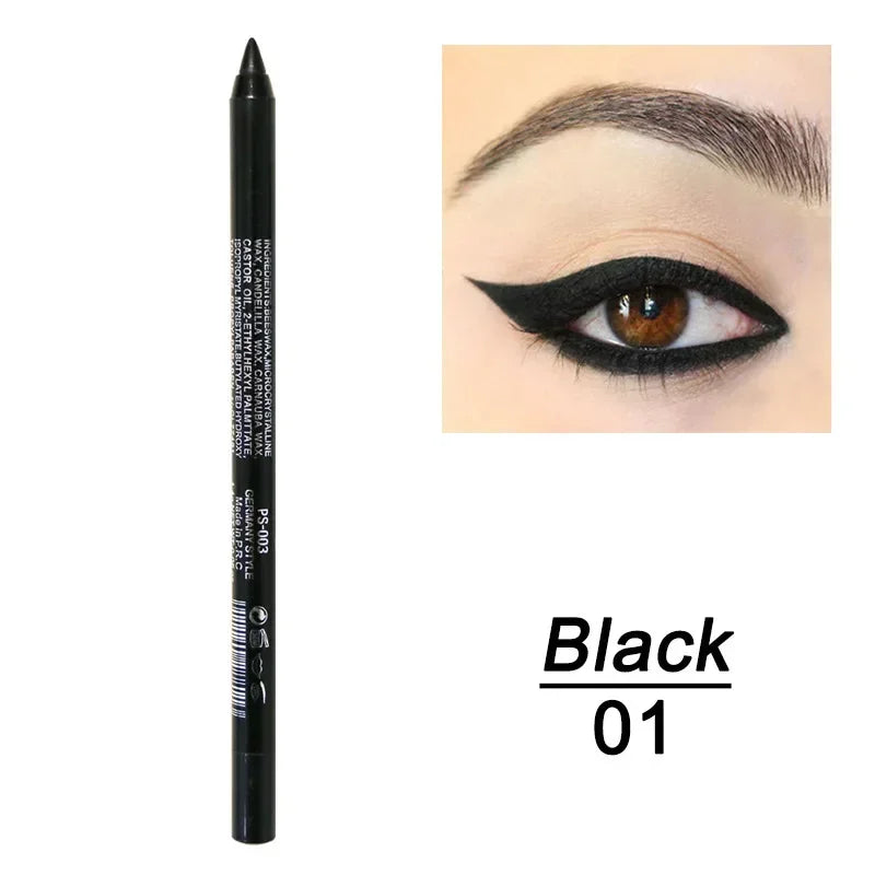 6 Colors Long-lasting Eye Liner Pencil Waterproof Pigment Blue Brown Black Eyeiner Pen Women Fashion Color Eye Makeup Cosmetic