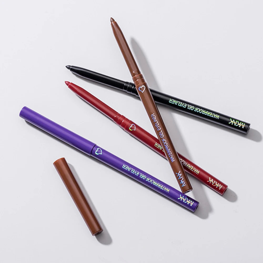 Waterproof Eyeliner Pen Smooth Matte Black Brown Gel Eye Liner Pen Quick-drying Long Lasting Pencil Not Blooming Eye Makeup
