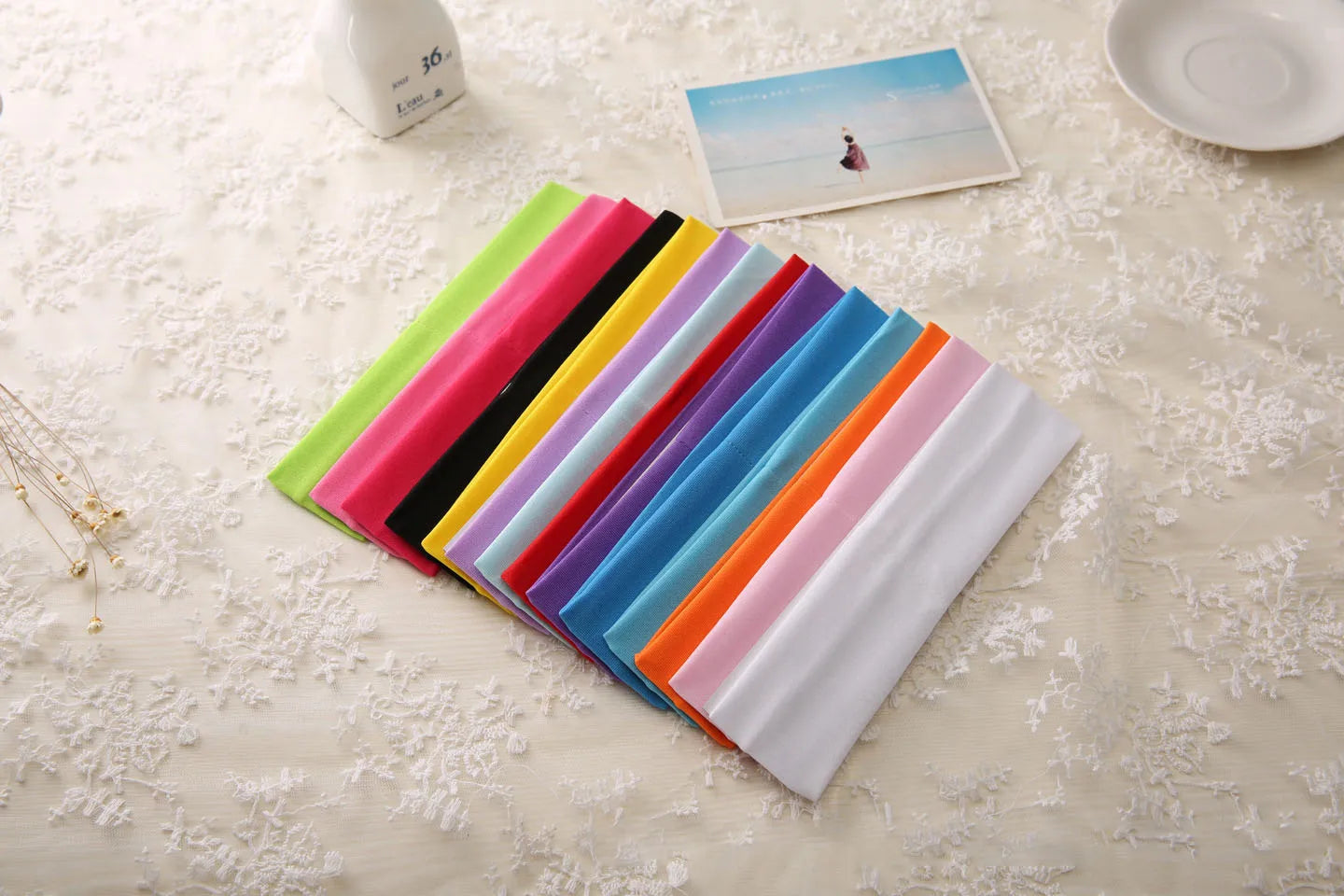 Stretchy Sports Yoga Hair Bands Solid Color Tennis Elastic Headbands Fitness Yoga Headwear for Women Hair Accessories Wholesale