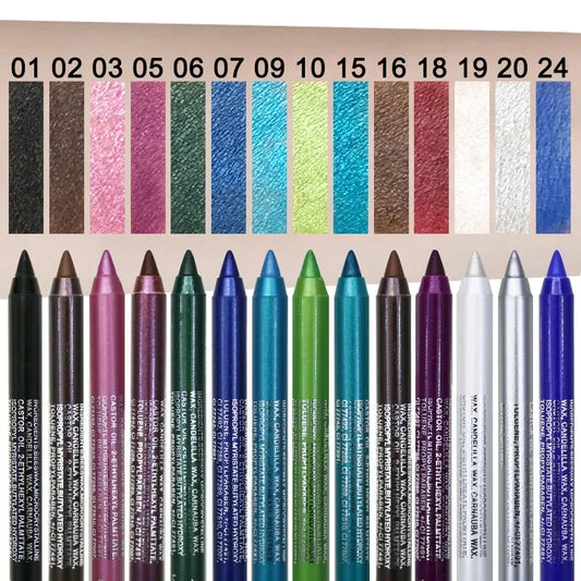 6 Colors Long-lasting Eye Liner Pencil Waterproof Pigment Blue Brown Black Eyeiner Pen Women Fashion Color Eye Makeup Cosmetic