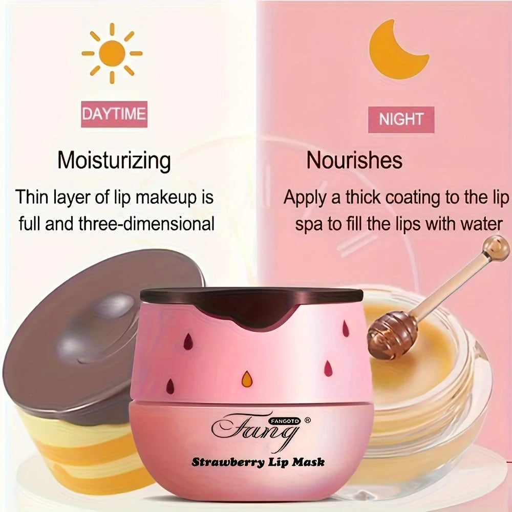 2 Pack Bee Balm Lip Balm, Exfoliating &amp; Hydrating &amp; Prevention Dry and Cracked Lip Scrubs Lip Sleeping Mask Reduces Lip Lines