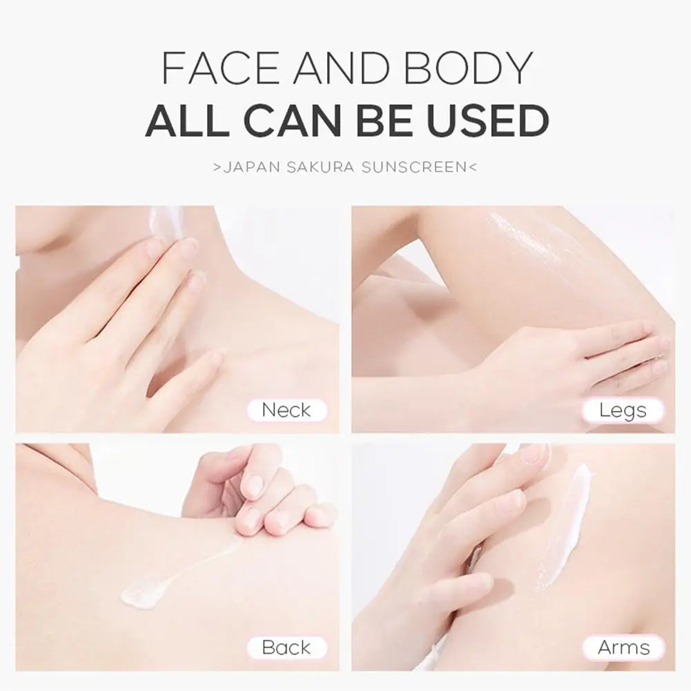 Sakura Sunscreen Cream SPF50 Facial Sun Block Isolation Lotion Cream SKIN Protector brightning Moisturizer lightning Cream