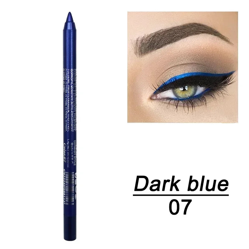 6 Colors Long-lasting Eye Liner Pencil Waterproof Pigment Blue Brown Black Eyeiner Pen Women Fashion Color Eye Makeup Cosmetic