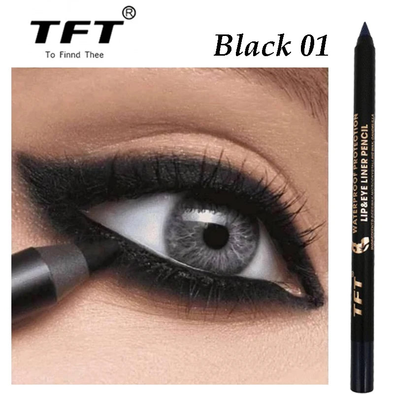 Waterproof Eyeliner Pen Smooth Matte Black Brown Gel Eye Liner Pen Quick-drying Long Lasting Pencil Not Blooming Eye Makeup