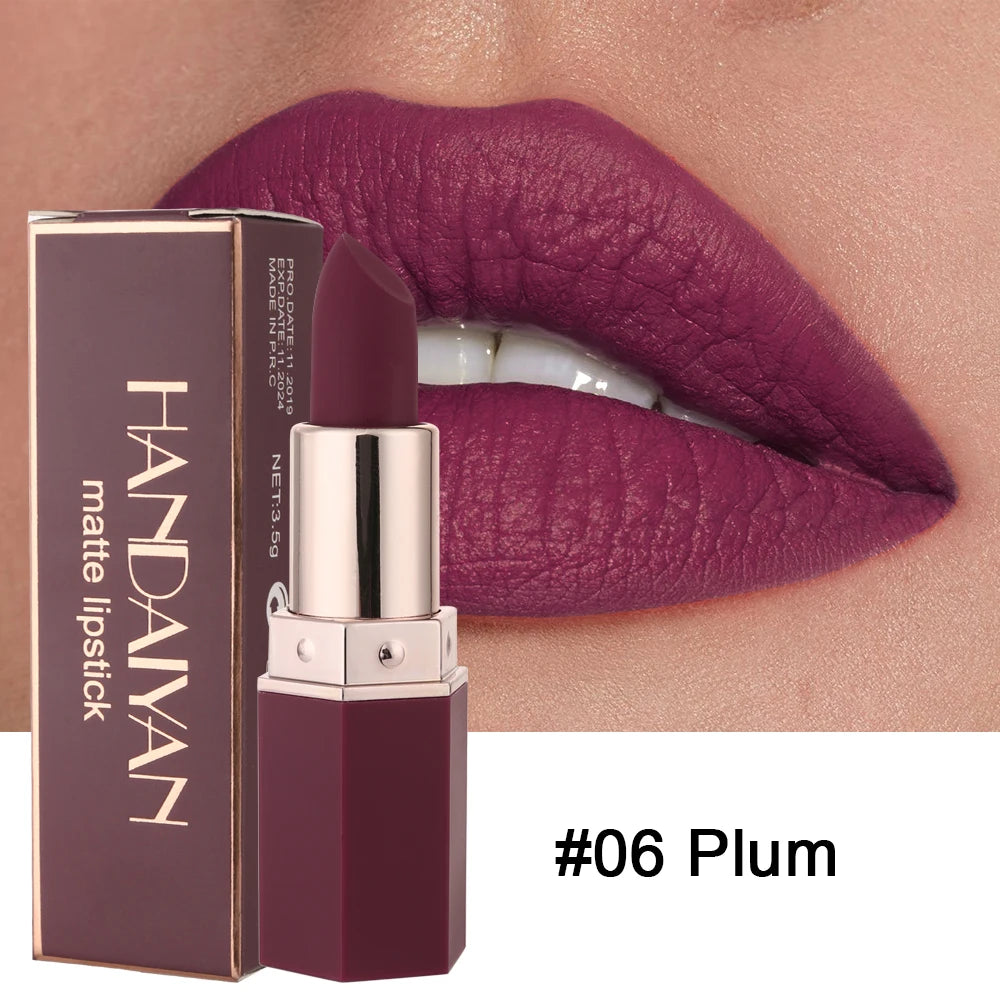 6-Color Matte Lipstick, Non-Fading, Non-Stick Cup Long-Lasting Velvet Finish, Smooth Matte Lip Color Waterproof Smudge-proof
