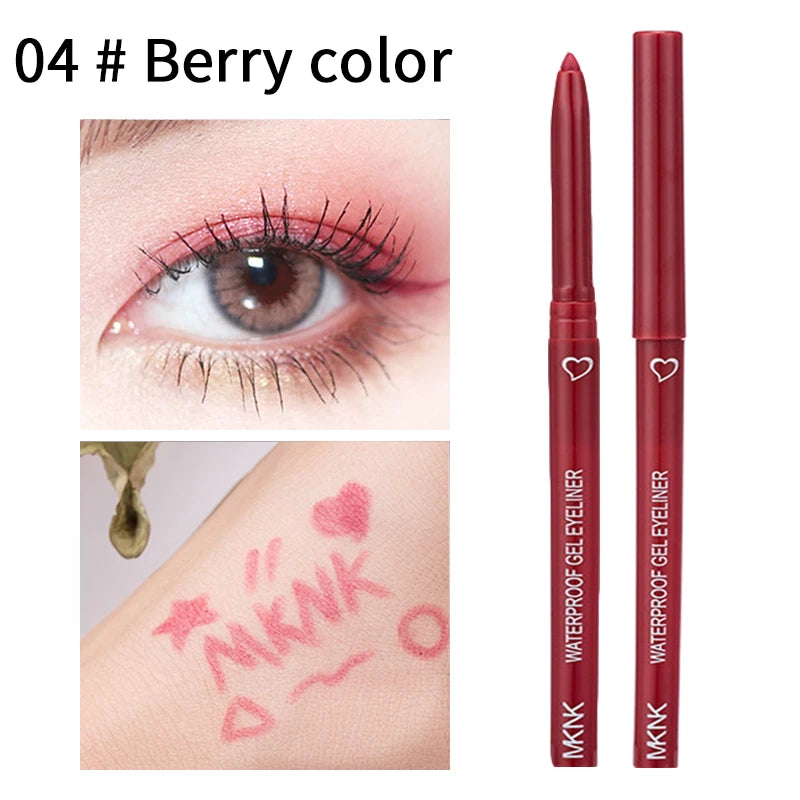 Waterproof Eyeliner Pen Smooth Matte Black Brown Gel Eye Liner Pen Quick-drying Long Lasting Pencil Not Blooming Eye Makeup