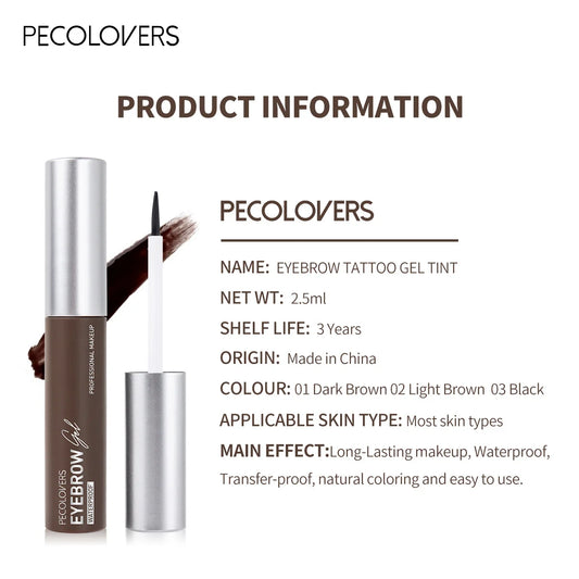 1PC Lazy Makeup Eyebrow Enhancers Liquid Gel Long Lasting Waterproof Film Forming Tear Off Brow Tattoo Tint For Eyebrow Makeup