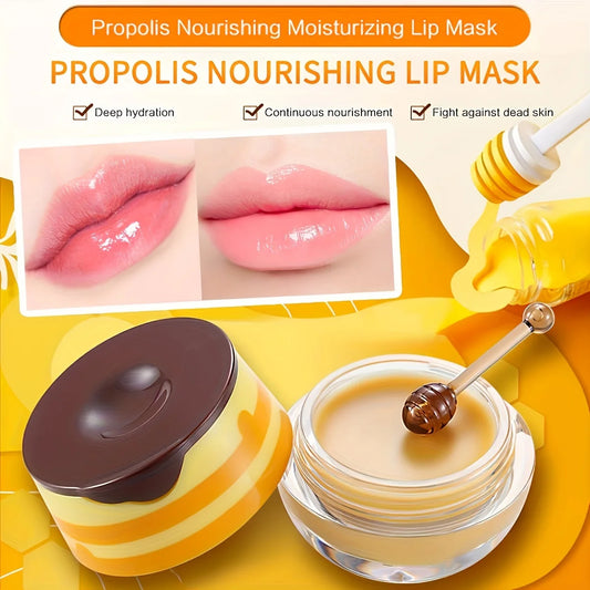 2 Pack Bee Balm Lip Balm, Exfoliating &amp; Hydrating &amp; Prevention Dry and Cracked Lip Scrubs Lip Sleeping Mask Reduces Lip Lines