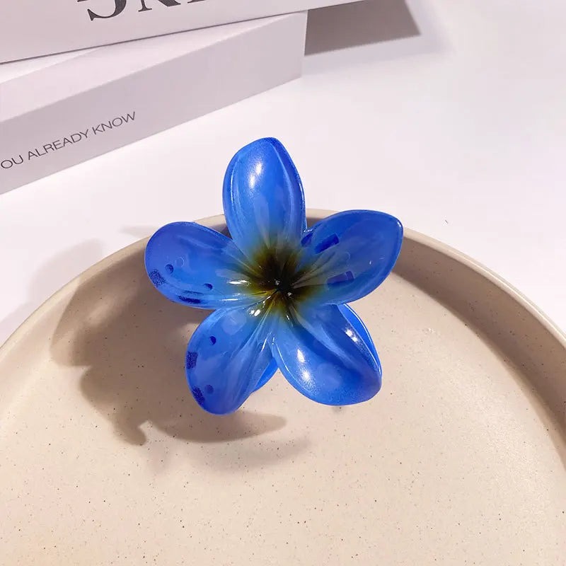 2024 New Vacation Egg Flower Hair Clips Hawaii Beach Claws Bohemian Hairpin for Girls