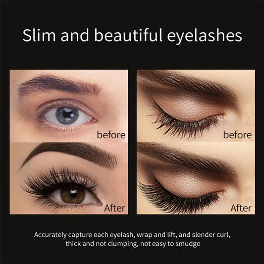 4D Brilliant Starry Sky Black Mascara Slim, Thick, Curled, Waterproof, Long lasting, Non Staying Mascara