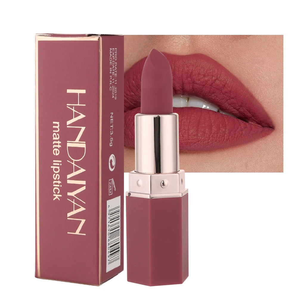 6-Color Matte Lipstick, Non-Fading, Non-Stick Cup Long-Lasting Velvet Finish, Smooth Matte Lip Color Waterproof Smudge-proof