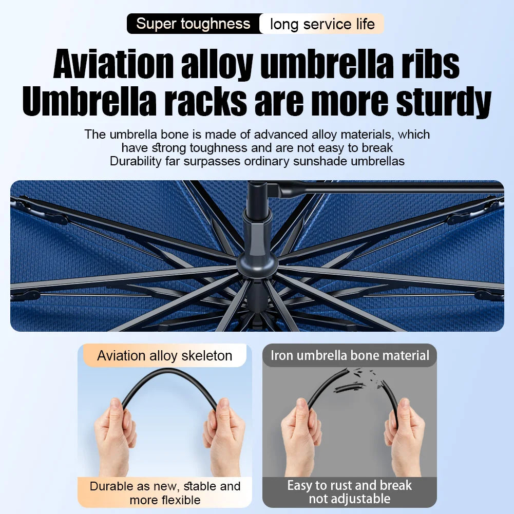 Car Sunshade Windshield Umbrella with 360°Rotation Bendable Handle Front Window Sun shade UV Protection Summer Car Accessories